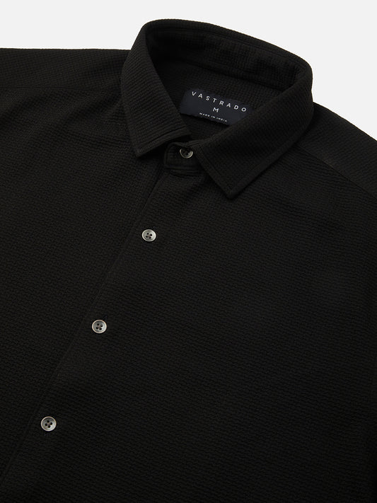 Spider Black Textured Shirt
