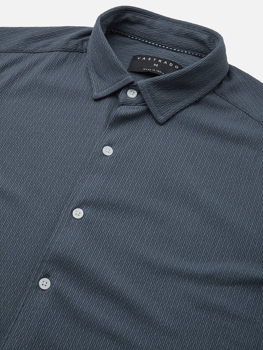 Exquisite Spruce Blue Knitted Shirt