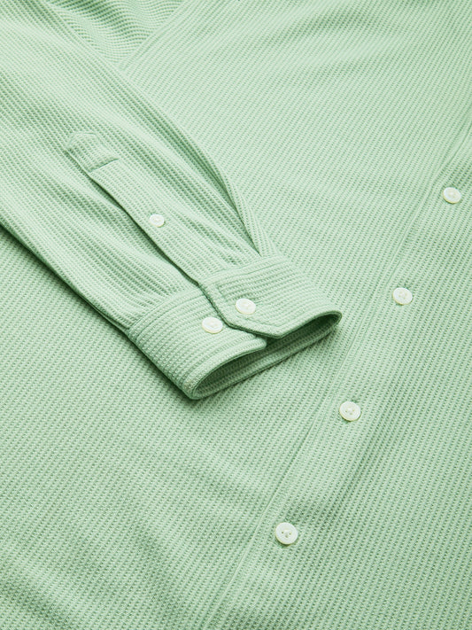 Exquisite Sage Green Knitted Shirt