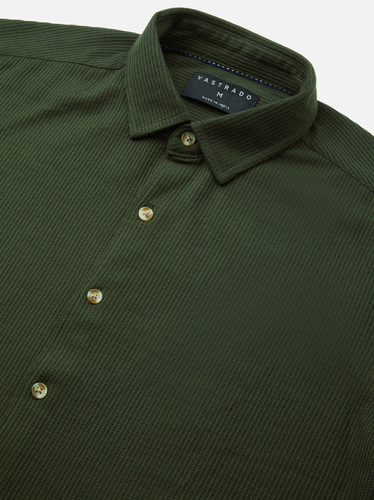 Gallant Lindworm Green Waffle Knitted Shirt