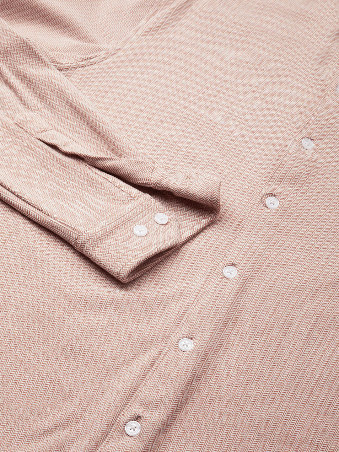 Plush Tres Naturale Beige Herringbone Knitted Shirt