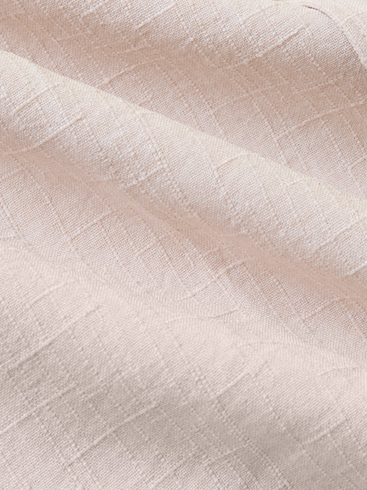 Cream Slub Textured Shirt