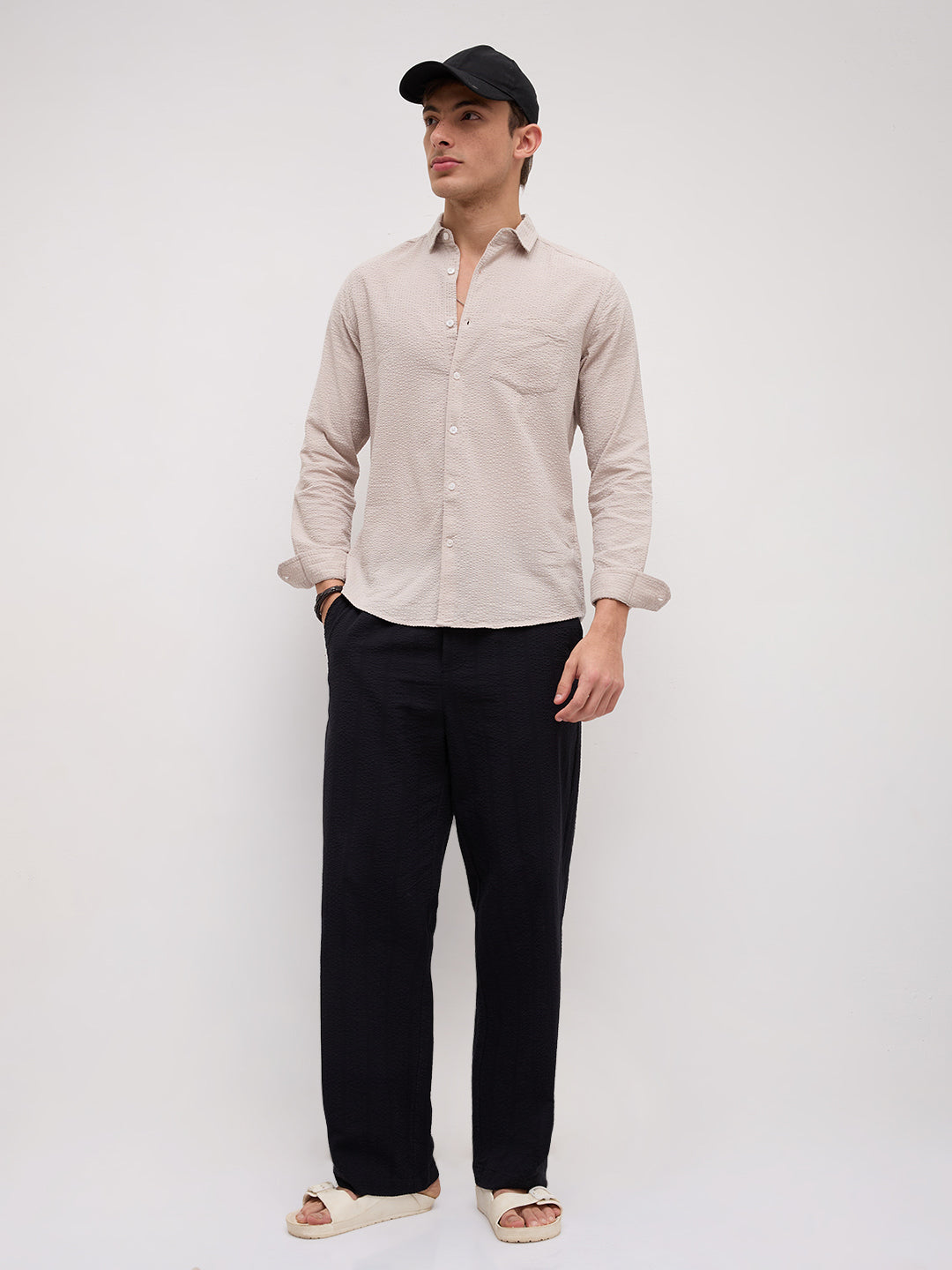 Soft Dune Seersucker Summer Essential Shirt
