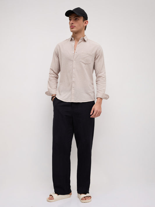 Soft Dune Seersucker Summer Essential Shirt