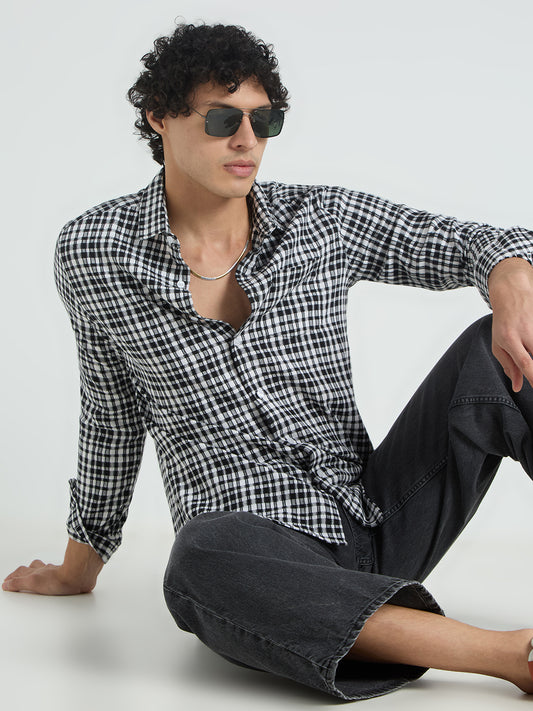 Timeless Black & White Checks Shirt