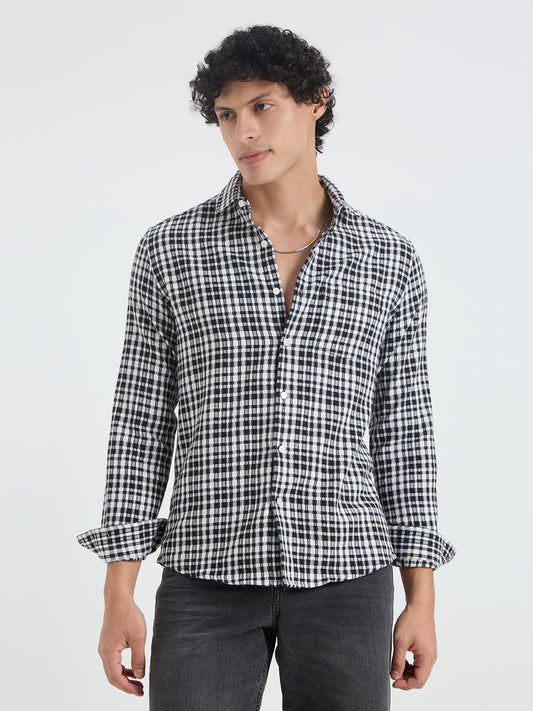 Timeless Black & White Checks Shirt