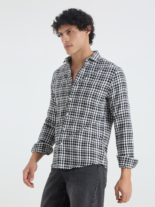 Timeless Black & White Checks Shirt