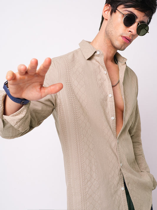 Rosy Brown Embroidered Shirt