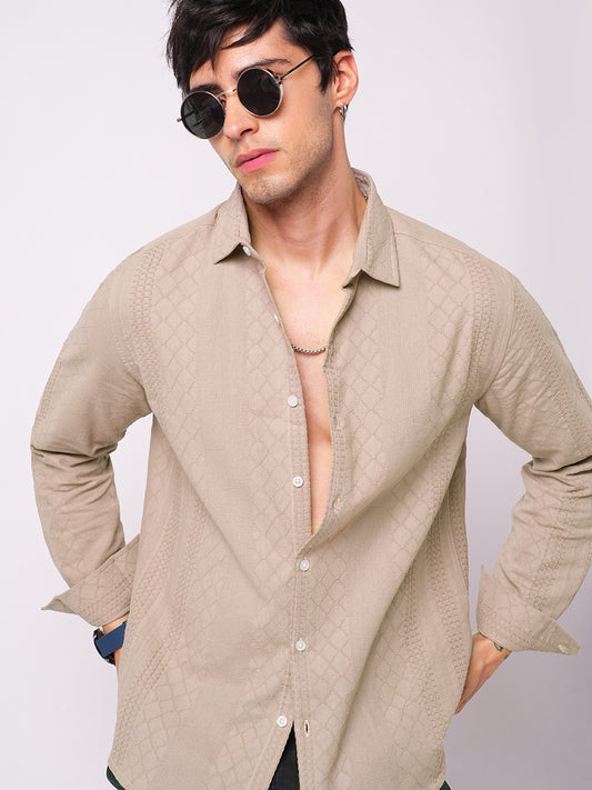 Rosy Brown Embroidered Shirt