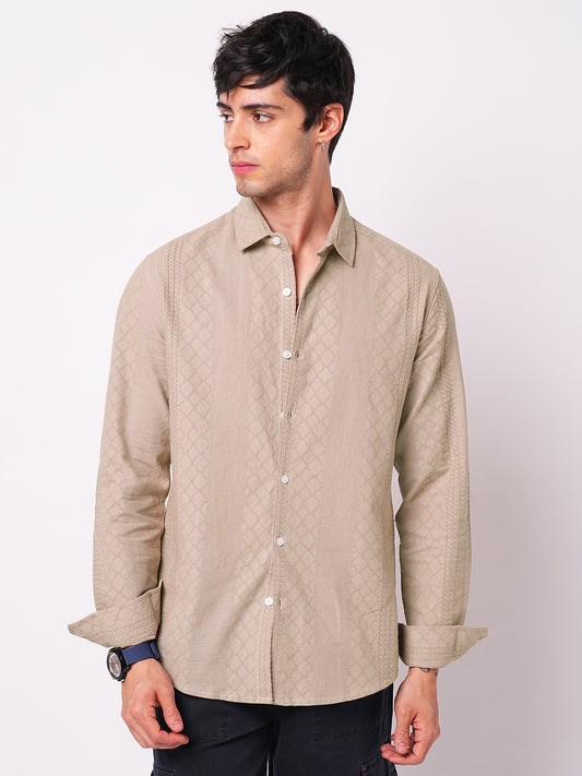 Rosy Brown Embroidered Shirt