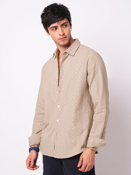 Rosy Brown Embroidered Shirt