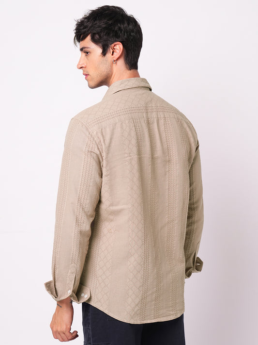 Rosy Brown Embroidered Shirt