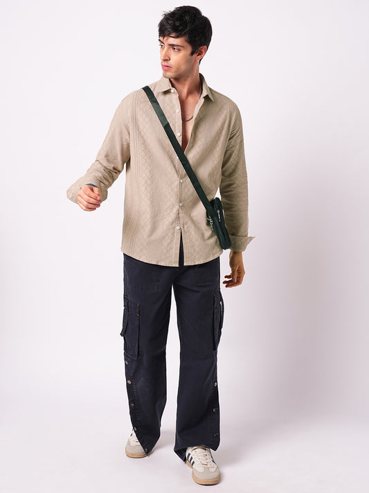 Rosy Brown Embroidered Shirt