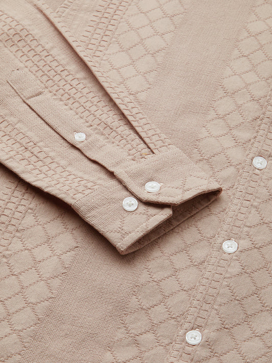 Rosy Brown Embroidered Shirt