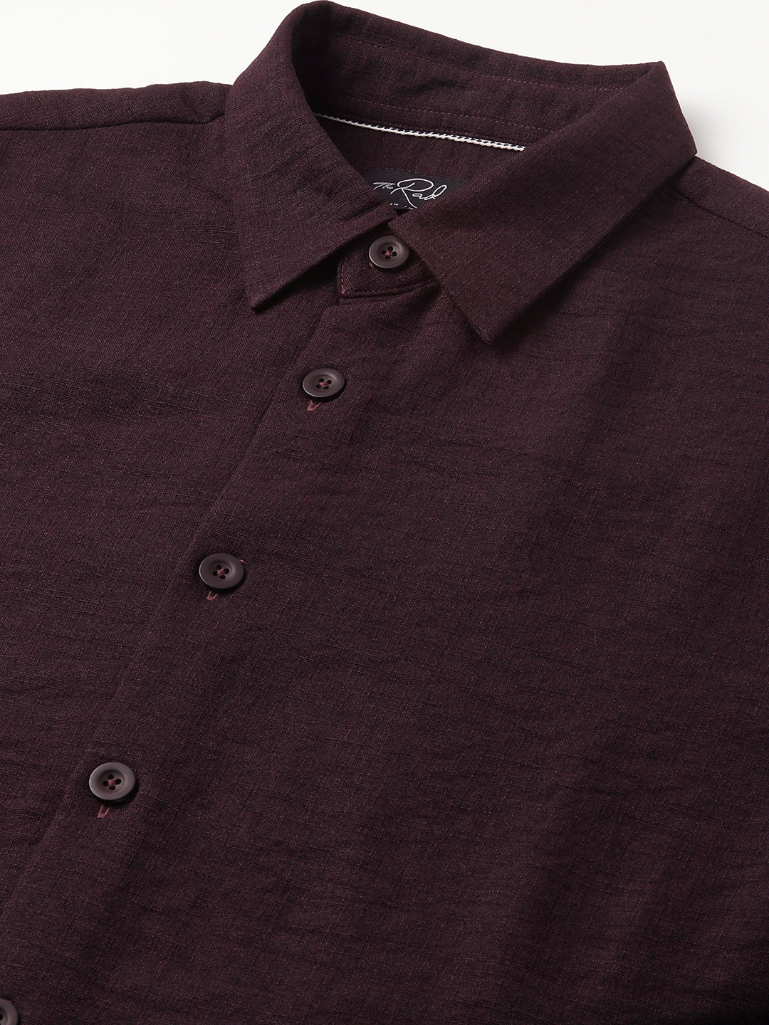 Hickory Brown Textured Oversized Shirt