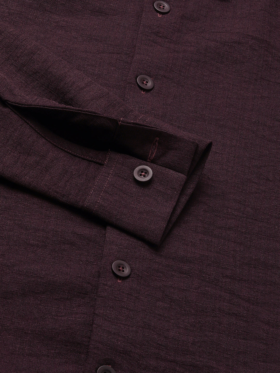 Hickory Brown Textured Oversized Shirt