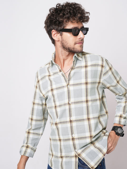 Multicolour Ember Plaid Checks Textured Shirt