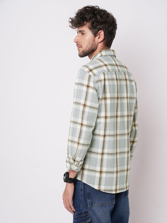 Multicolour Ember Plaid Checks Textured Shirt