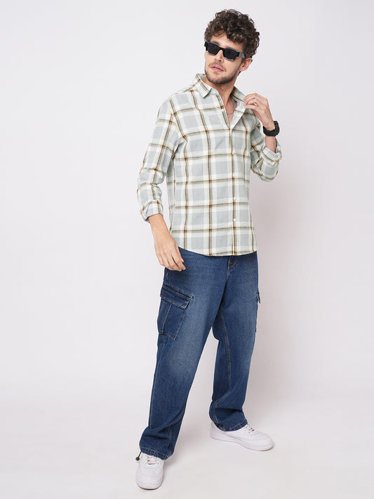 Multicolour Ember Plaid Checks Textured Shirt