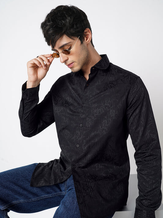 Classic Black Printed Shirt