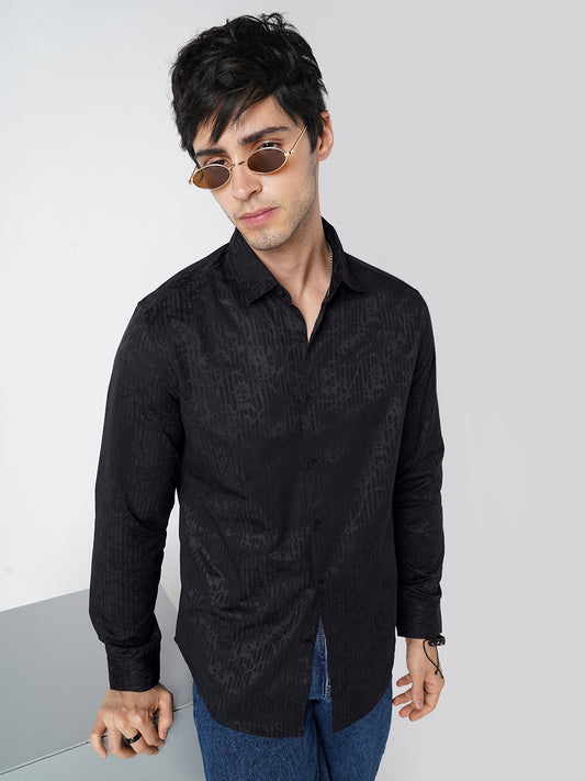 Classic Black Printed Shirt