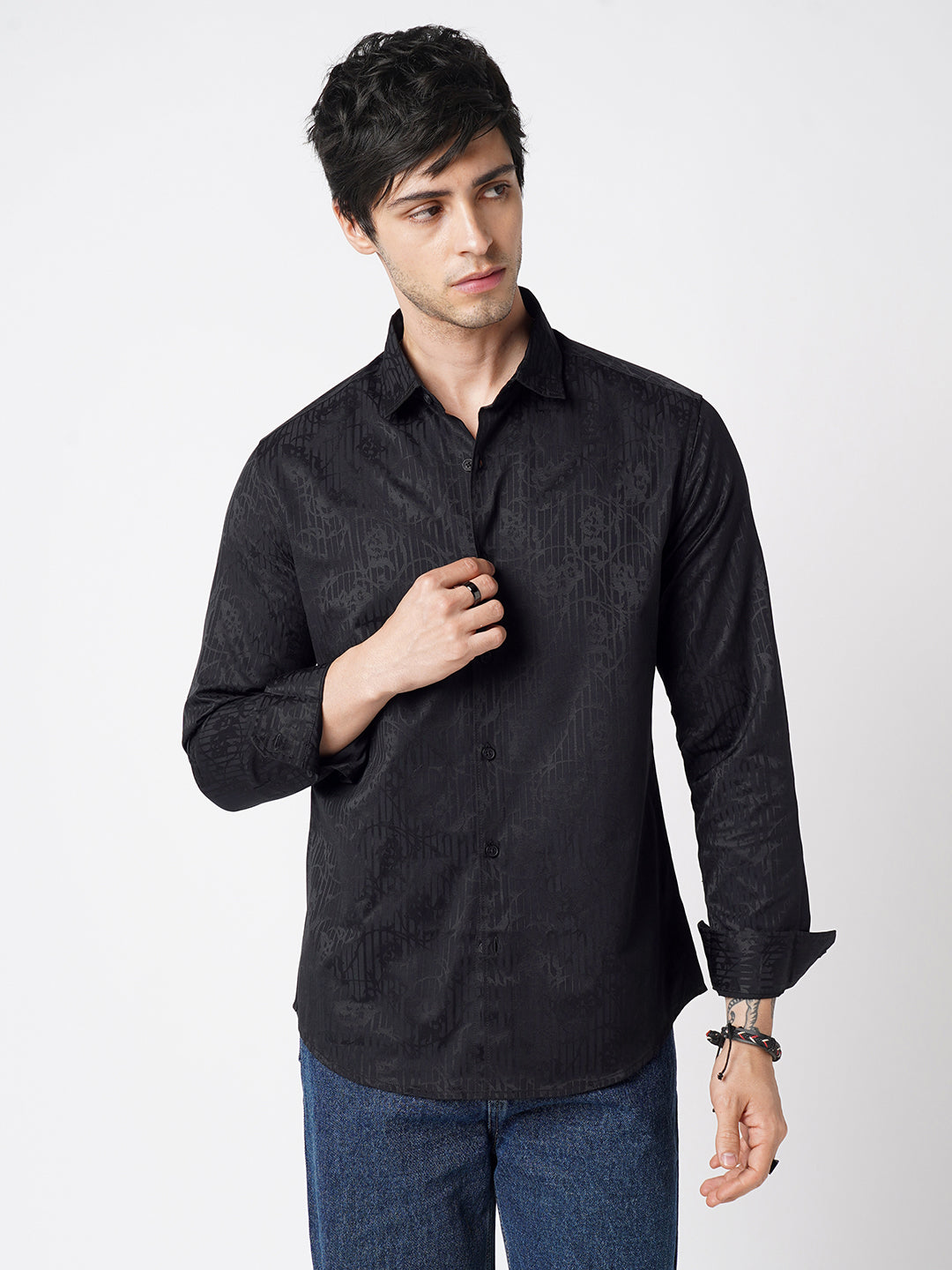 Classic Black Printed Shirt