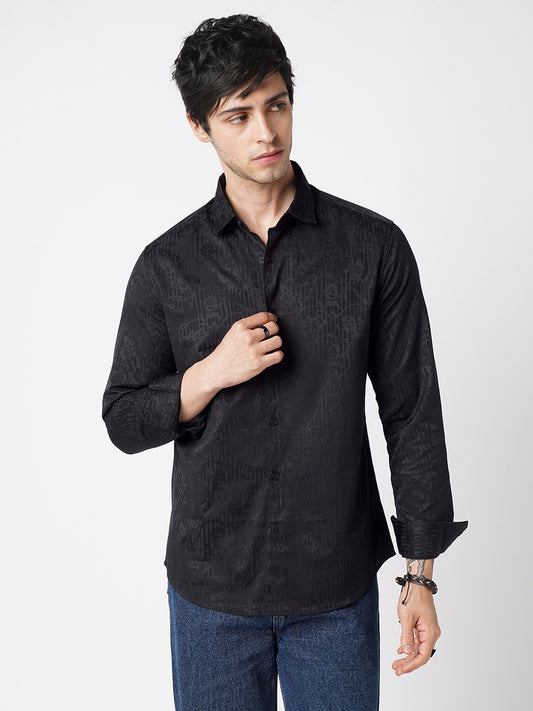 Classic Black Printed Shirt
