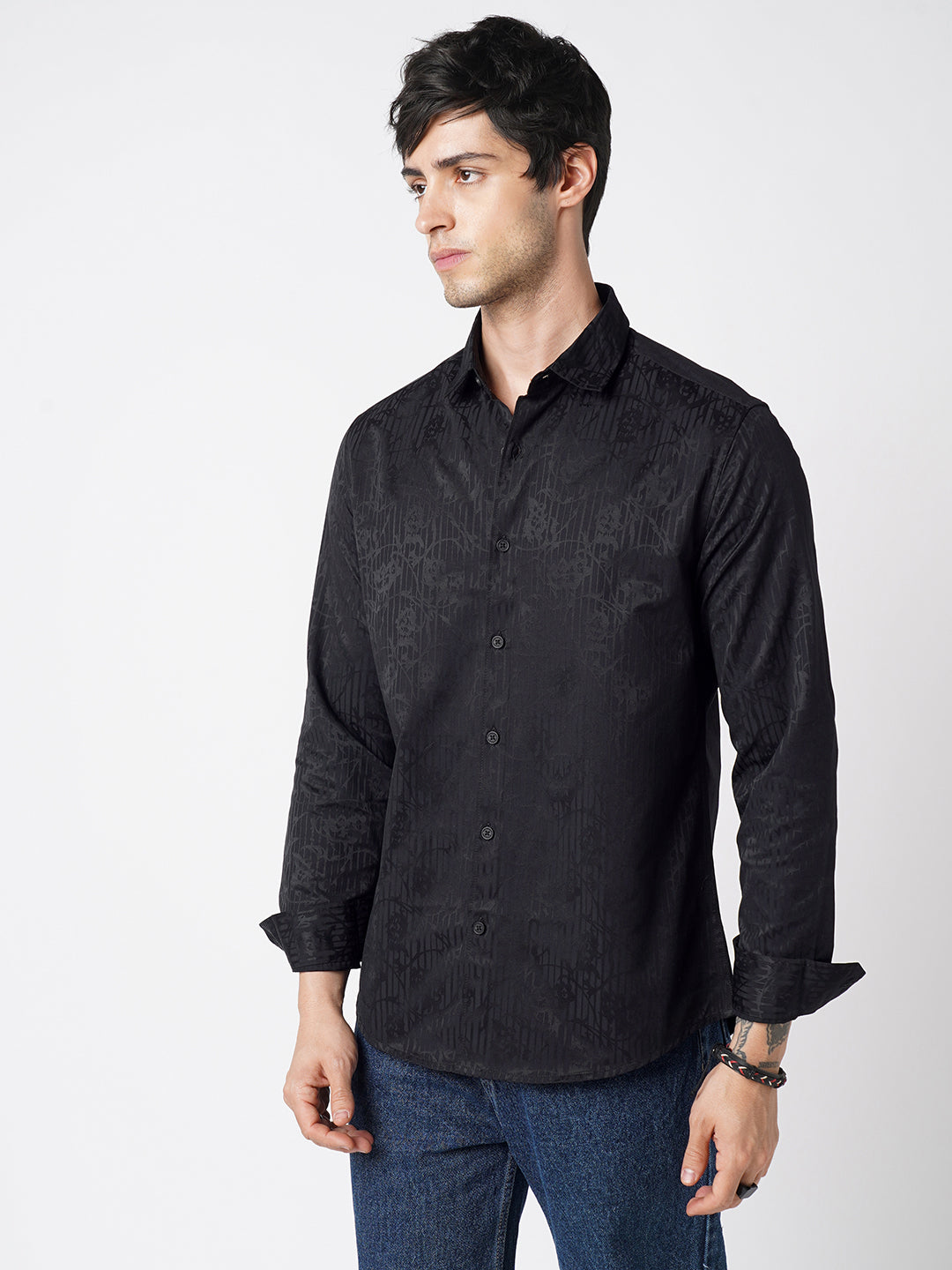Classic Black Printed Shirt