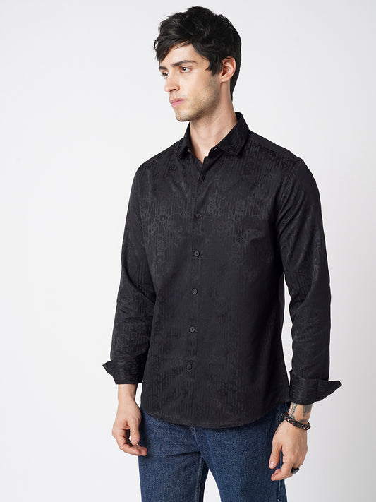 Classic Black Printed Shirt