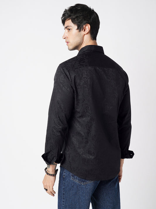 Classic Black Printed Shirt