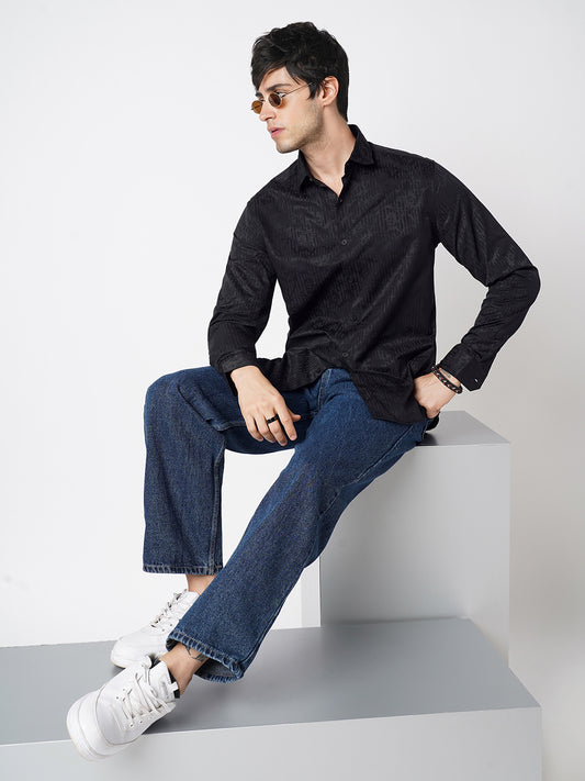 Classic Black Printed Shirt