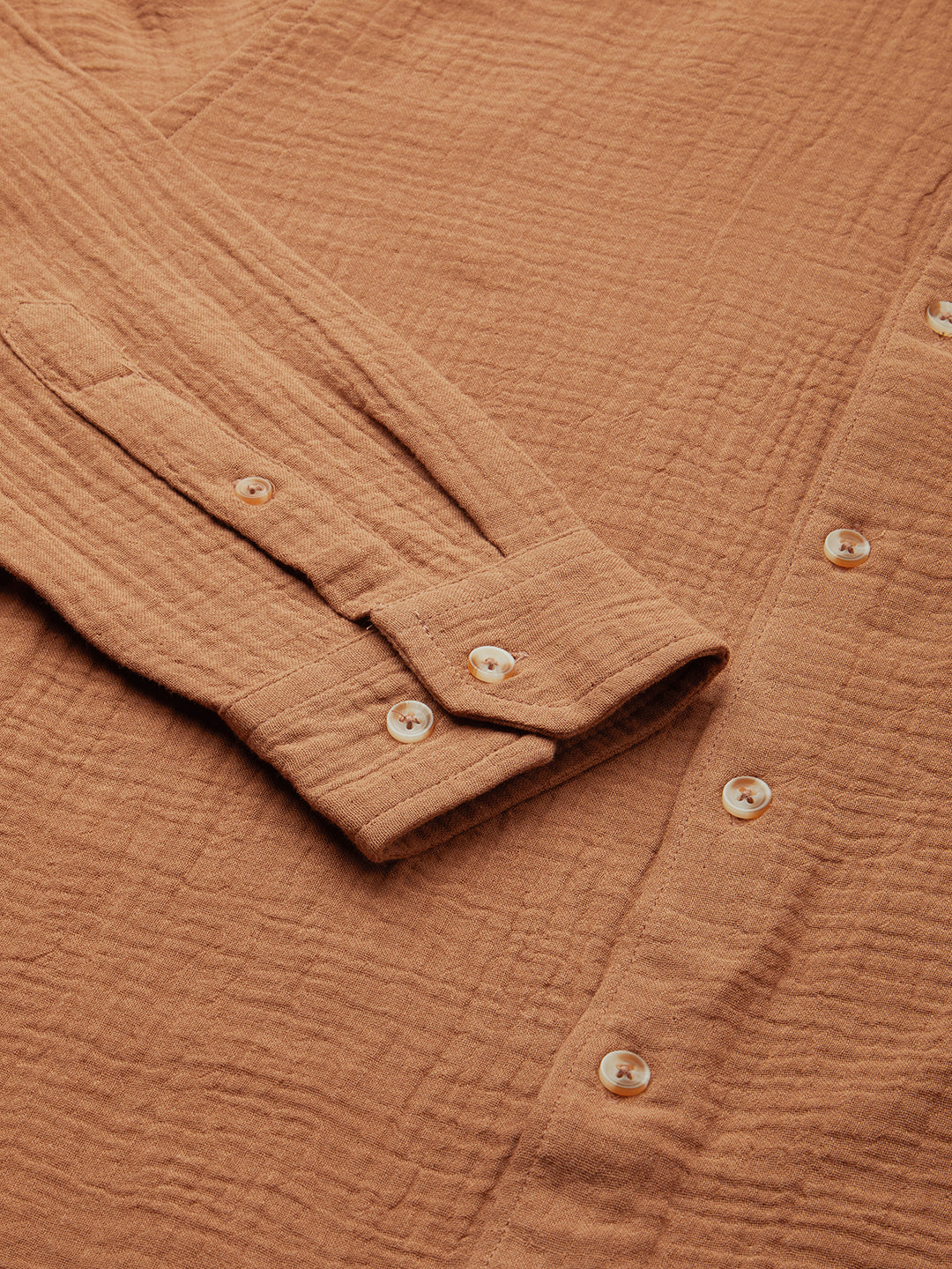 Sepia Brown Double Cloth Shirt