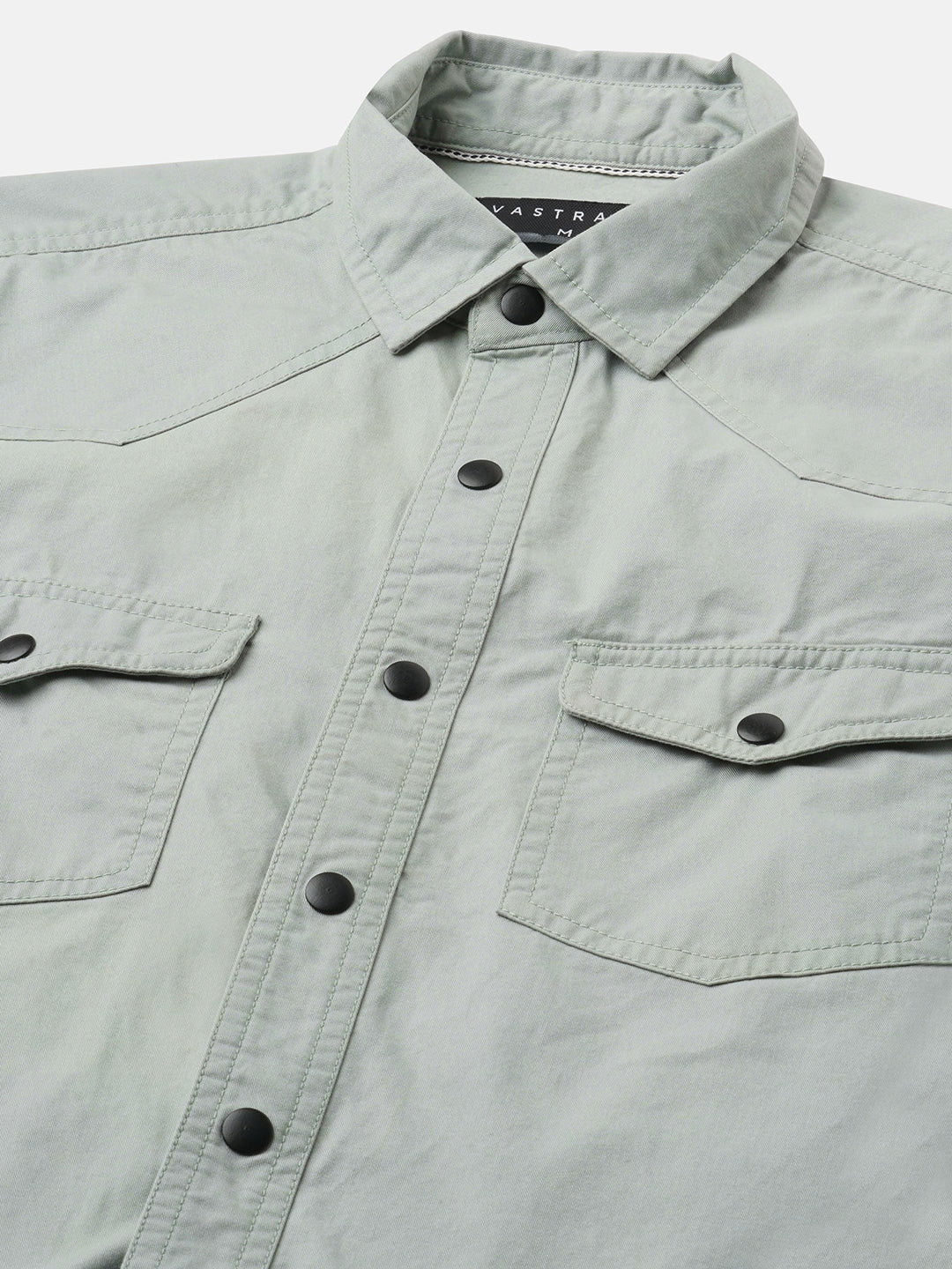 Trout Grey Canvas Double Pocket Overshirt
