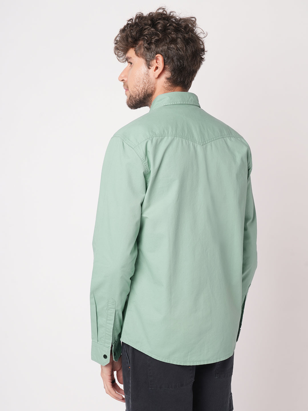 Sea Breeze Hue Double Pocket Overshirt