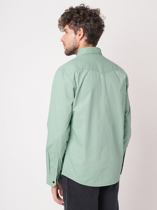 Sea Breeze Hue Double Pocket Overshirt