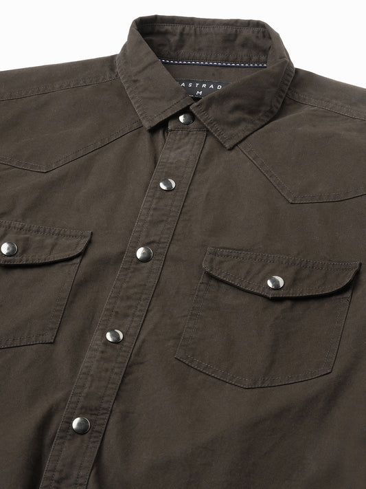 Smoked Cocoa Double Pocket Overshirt