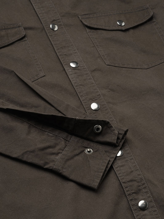 Smoked Cocoa Double Pocket Overshirt