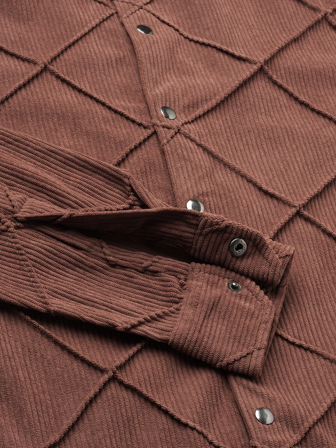 Rustic Diamond Embossed Corduroy Shirt