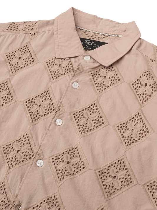 Rose Dust Artisan Stitch Schiffli Shirt