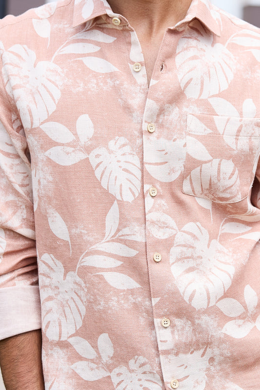 Sunset Brown Aloha Printed Shirt