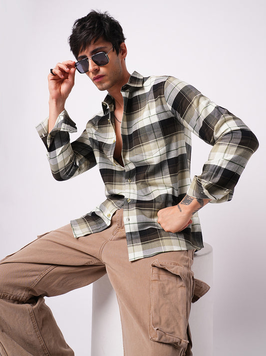 Premium Cotton Multicolour Plaid Checks Shirt