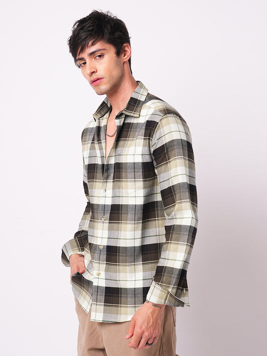 Premium Cotton Multicolour Plaid Checks Shirt