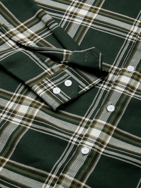 Premium Cotton Evergreen Broad Checks Shirt