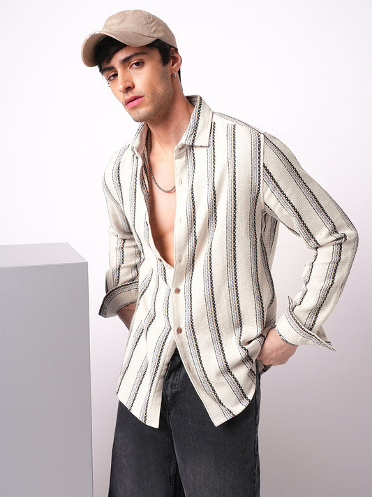 Off-White Parallel Play Striped Shirt