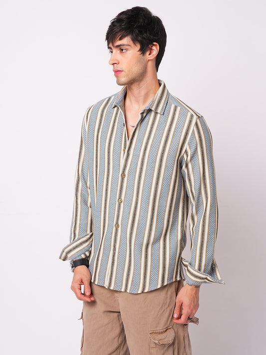 Blue Atlas Loom Striped Shirt