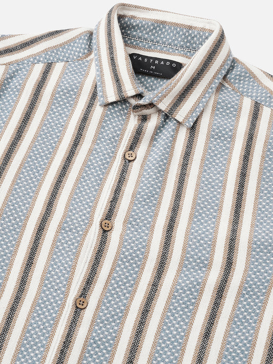Blue Atlas Loom Striped Shirt
