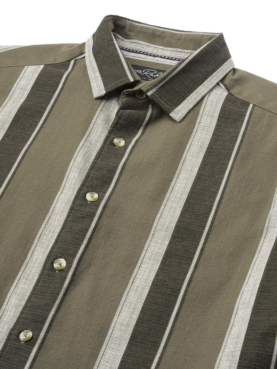 Earthy Brown Sylvan Striped Shirt