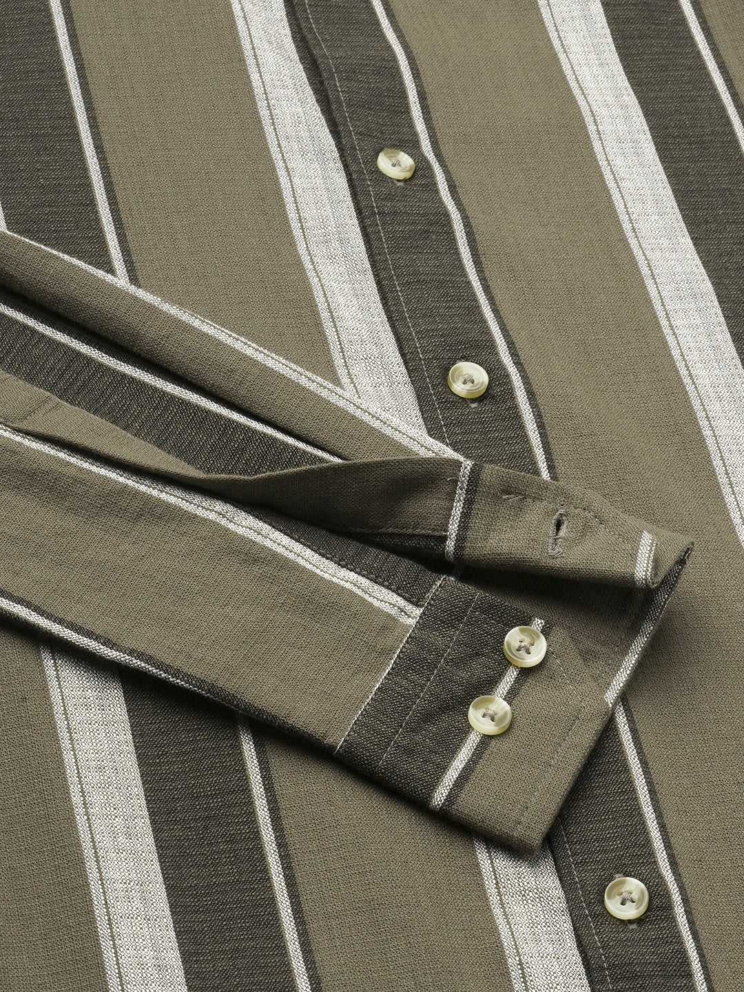 Earthy Brown Sylvan Striped Shirt