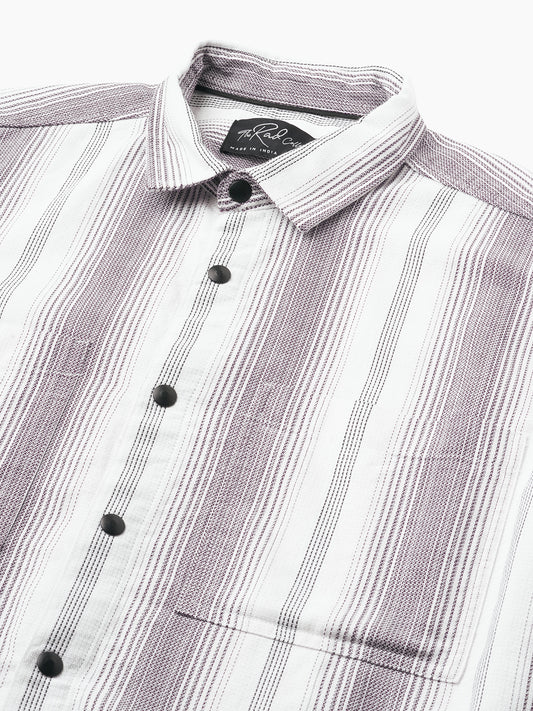 Contrast Echo Stripescape Double Pocket Shirt