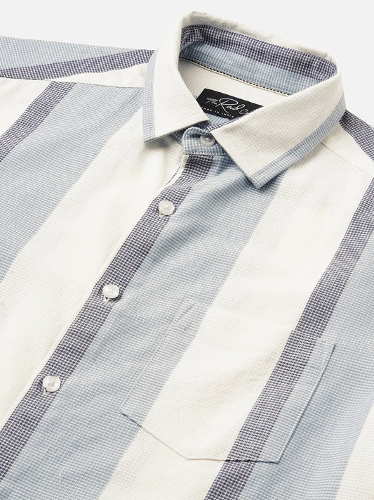 Premium Cotton Classic Dual Tone Broad Stripes Shirt